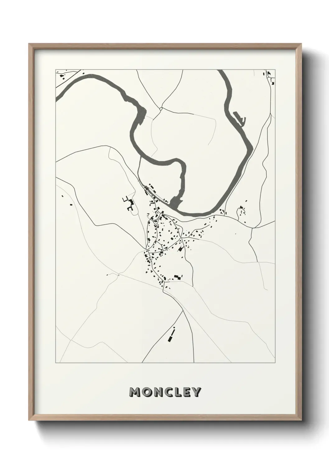 Un poster carte Moncley