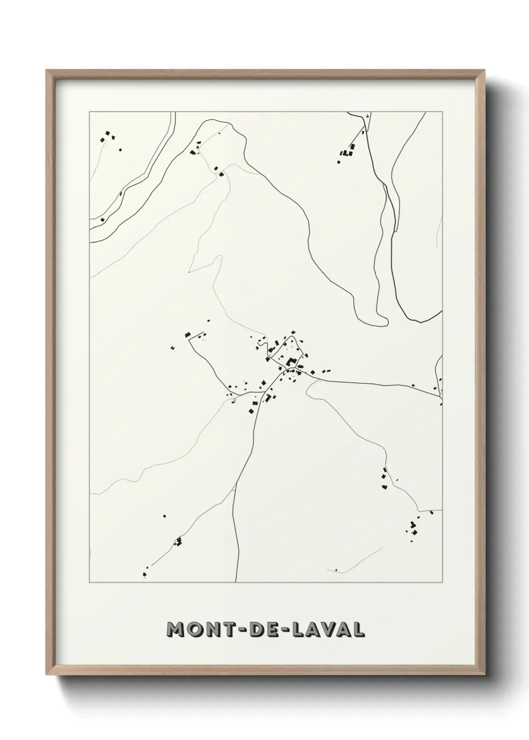 Un poster carte Mont-de-Laval