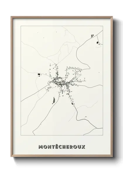 Une affiche de carte sur Montécheroux