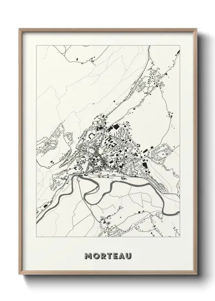 Une affiche de carte sur Morteau