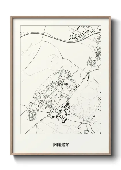 Une affiche de carte sur Pirey