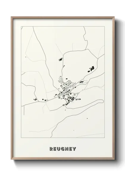 Une affiche de carte sur Reugney