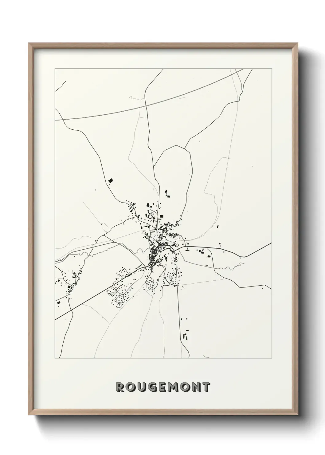 Un poster carte Rougemont