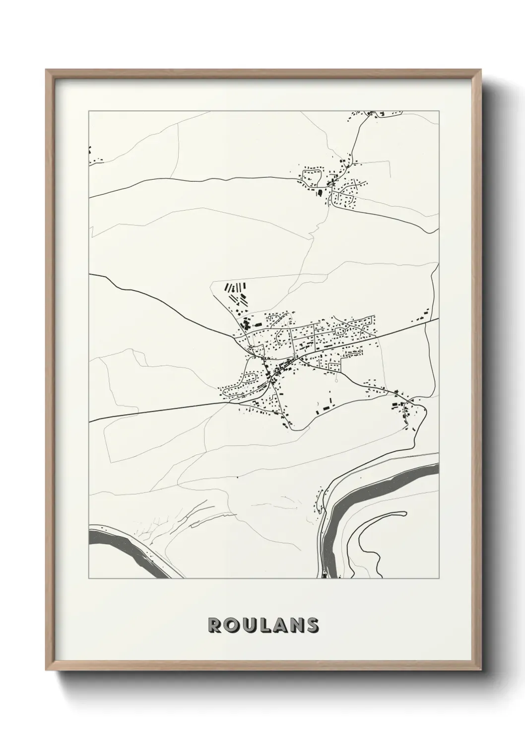 Un poster carte Roulans