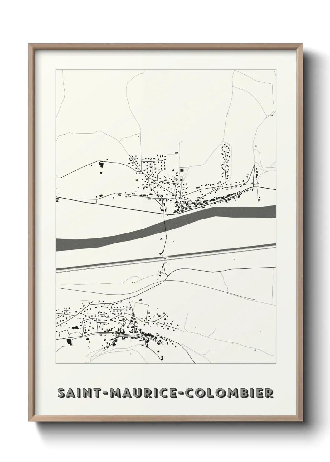 Un poster carteSaint-Maurice-Colombier