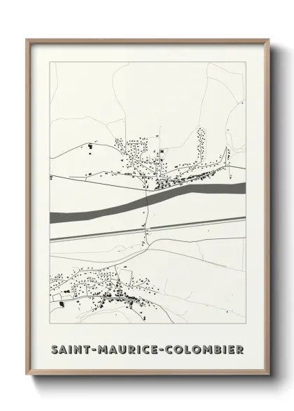 Une affiche de carte sur Saint-Maurice-Colombier
