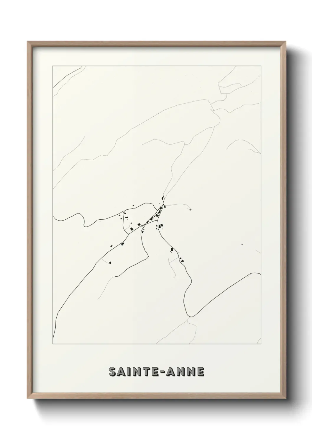 Un poster carte Sainte-Anne