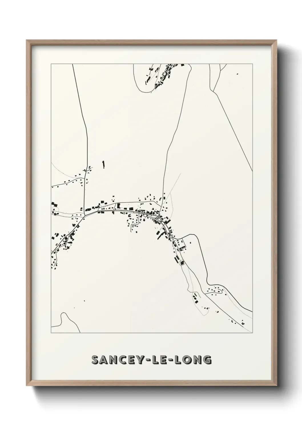 Un poster carte Sancey-le-Long