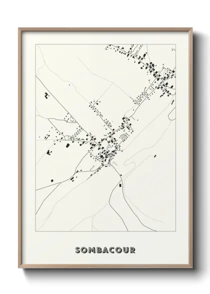 Une affiche de carte sur Sombacour