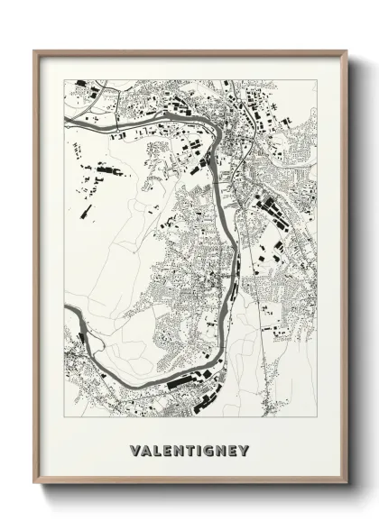 Une affiche de carte sur Valentigney