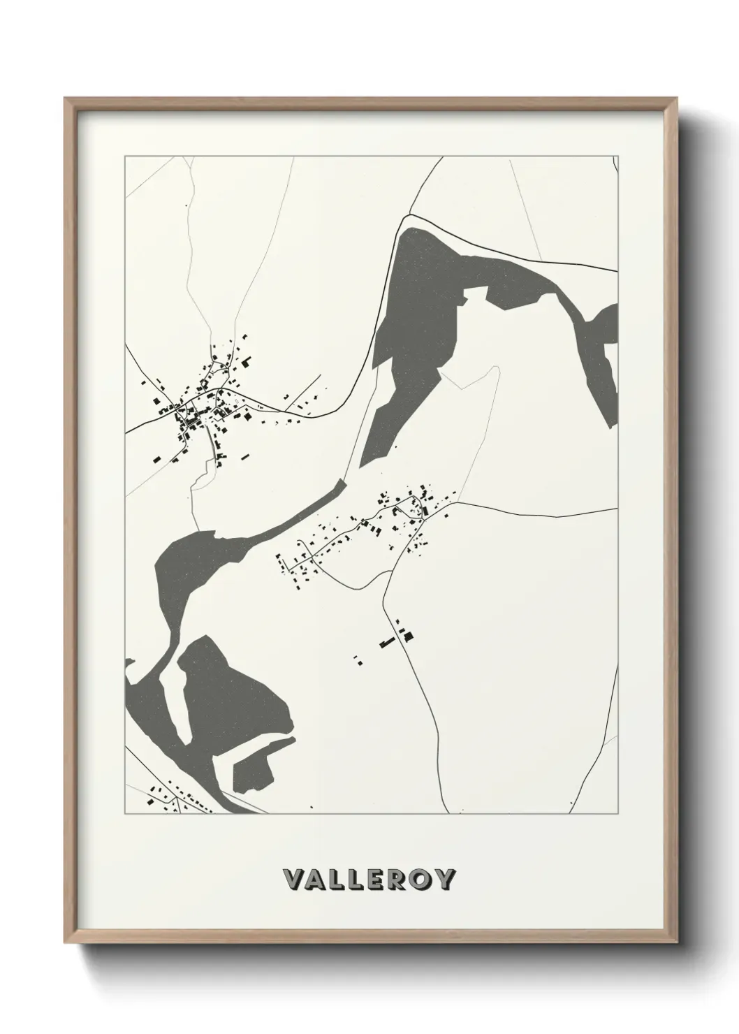 Un poster carte Valleroy
