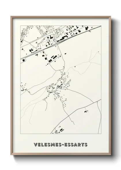 Une affiche de carte sur Velesmes-Essarts