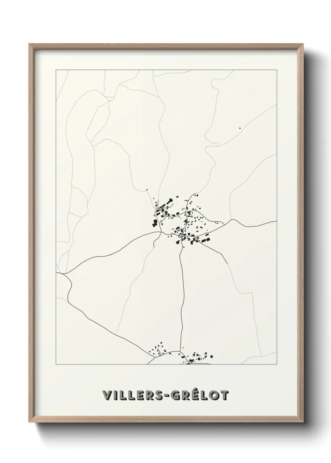 Un poster carte Villers-Grélot