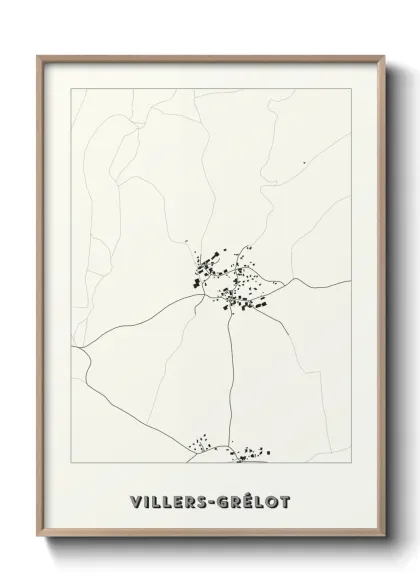 Une affiche de carte sur Villers-Grélot