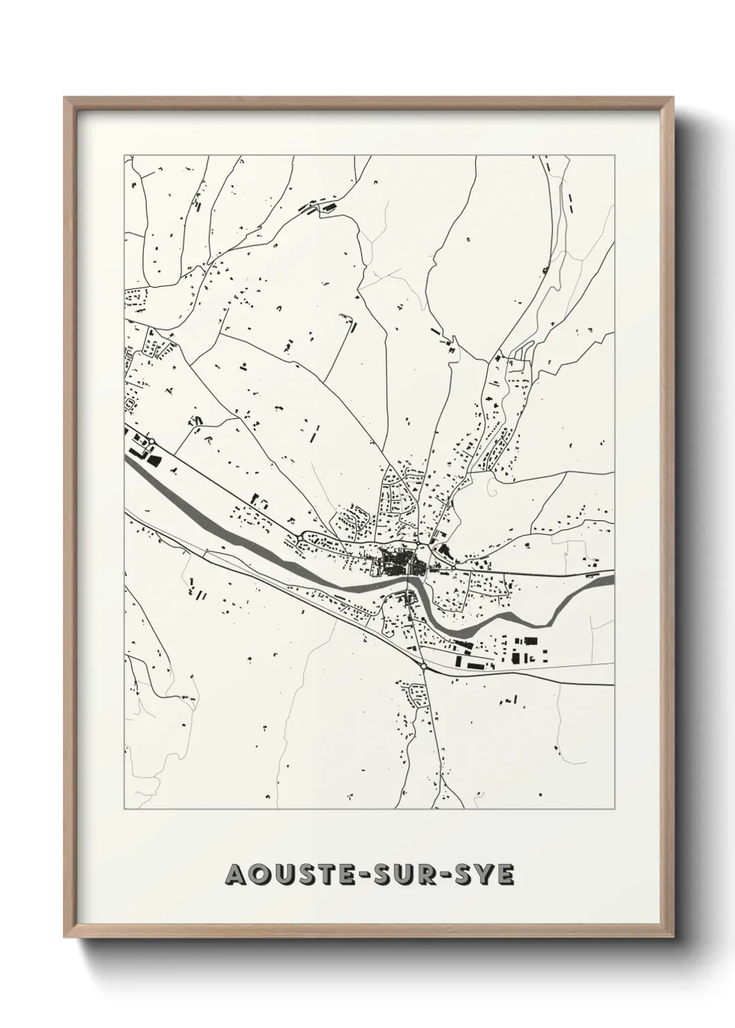 Un poster carte Aouste-sur-Sye