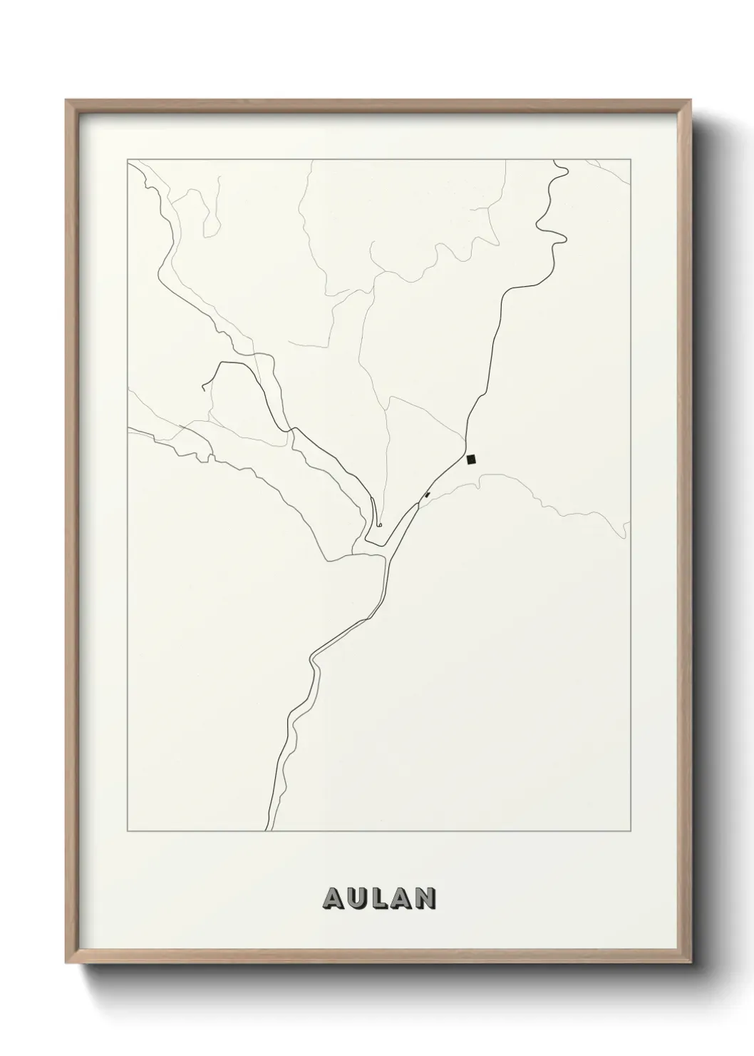 Un poster carte Aulan