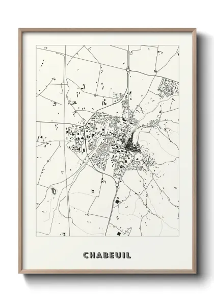 Une affiche de carte sur Chabeuil