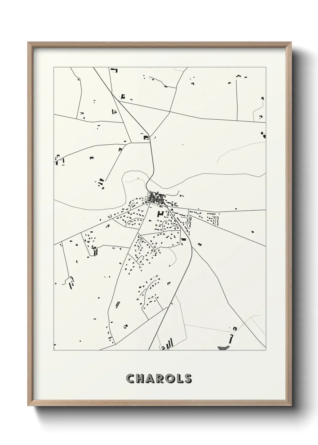 Un poster carte Charols