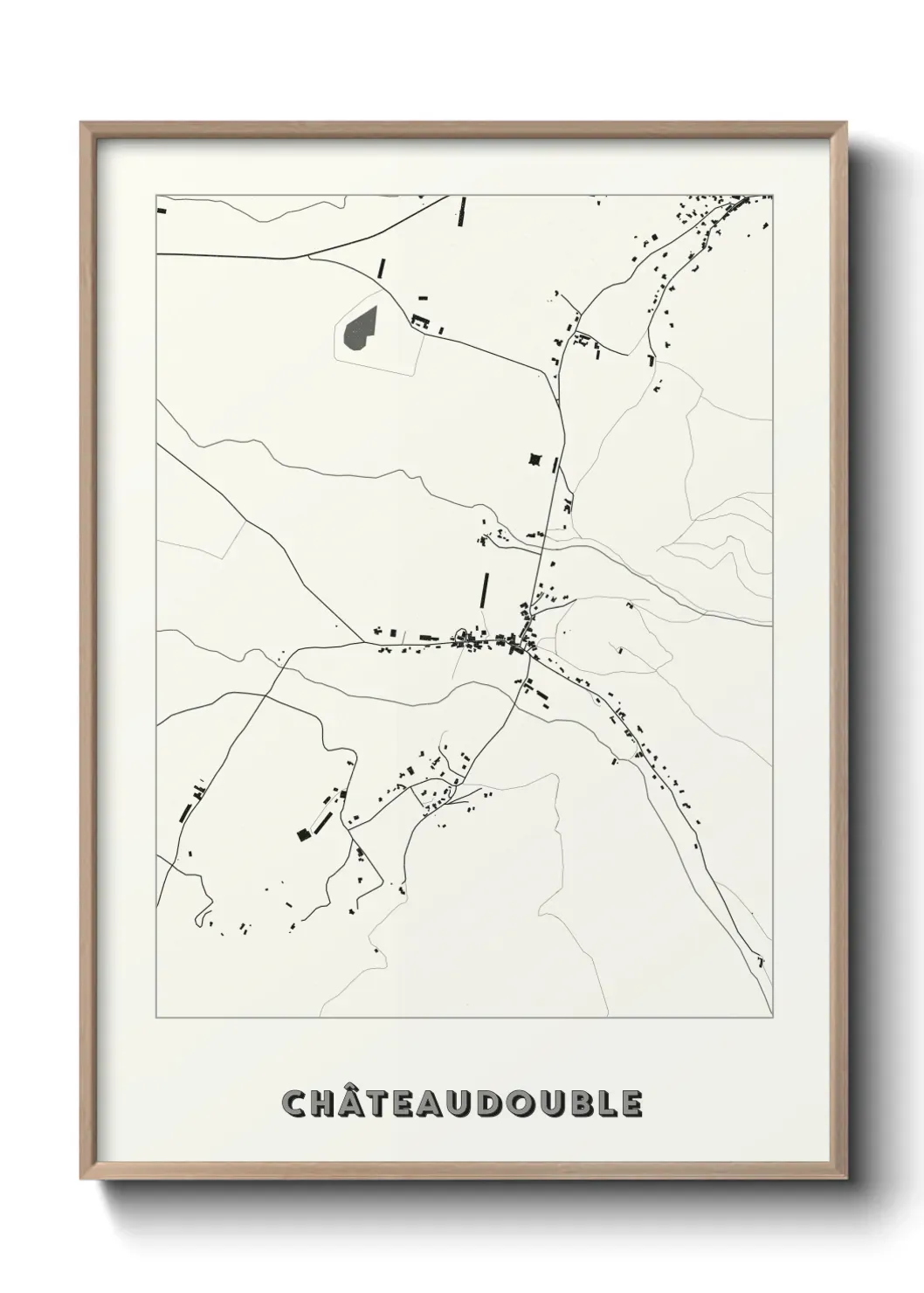 Un poster carte Châteaudouble