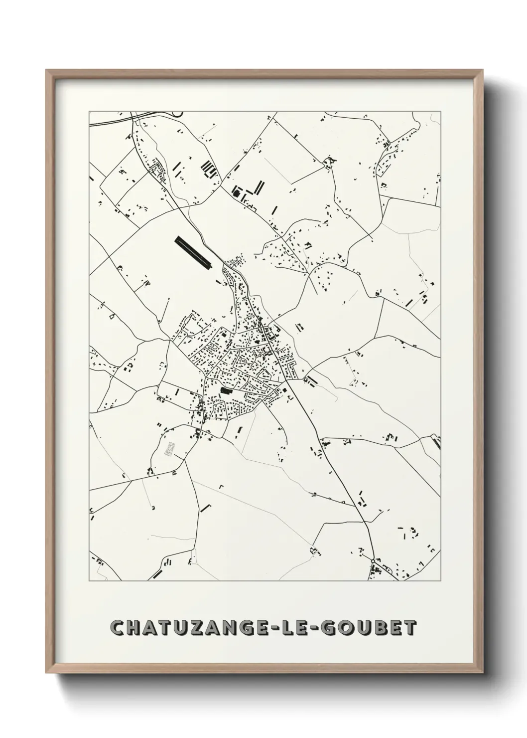 Un poster carte Chatuzange-le-Goubet
