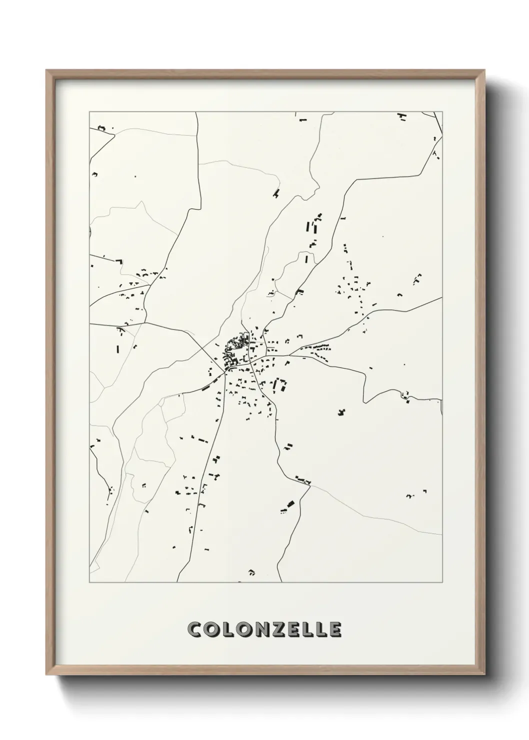 Un poster carte Colonzelle