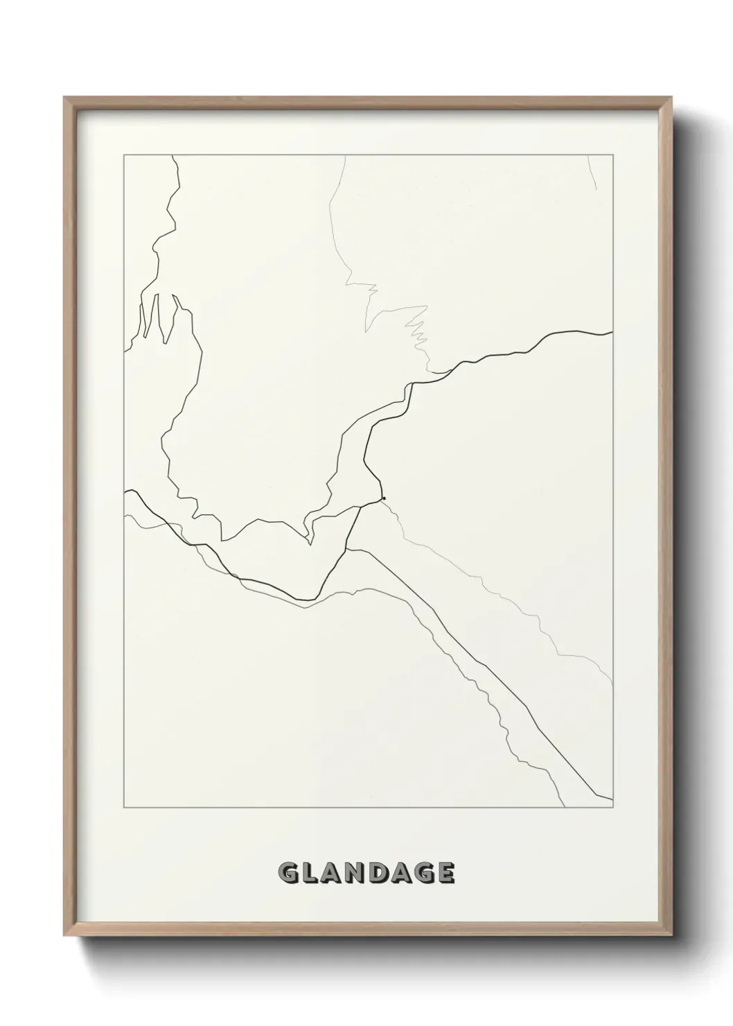 Un poster carte Glandage