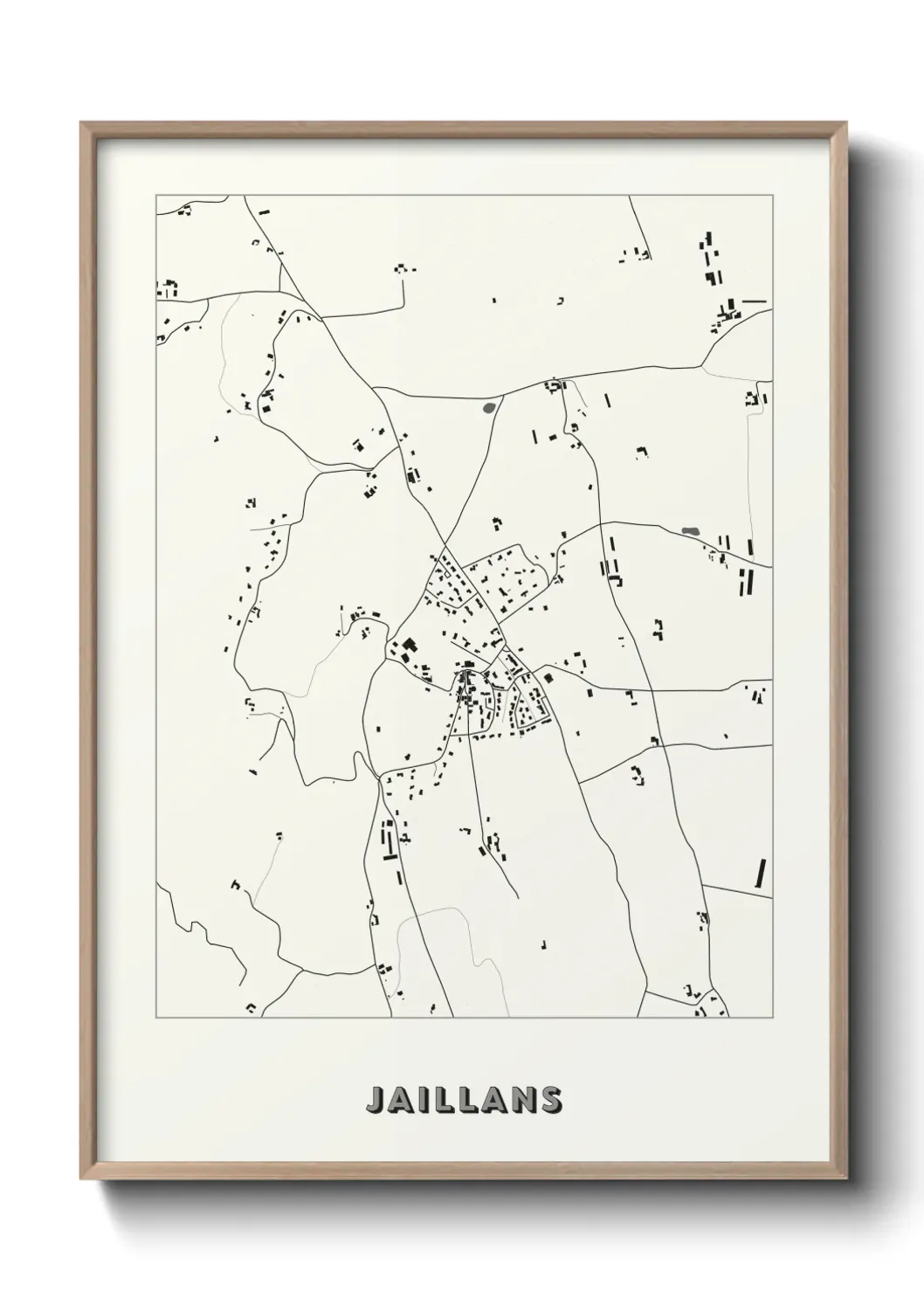 Un poster carte Jaillans