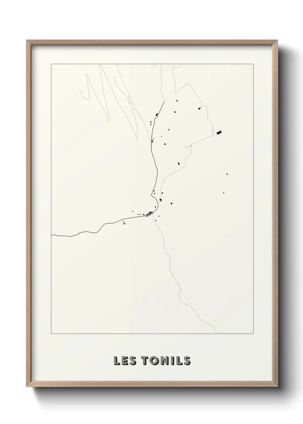 Un poster carte Les Tonils