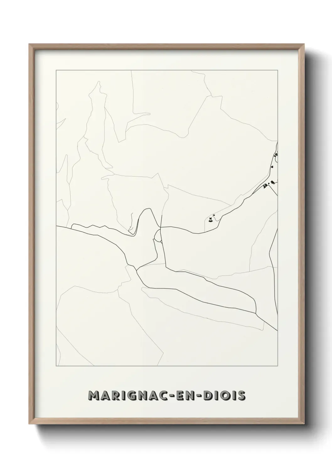 Un poster carte Marignac-en-Diois