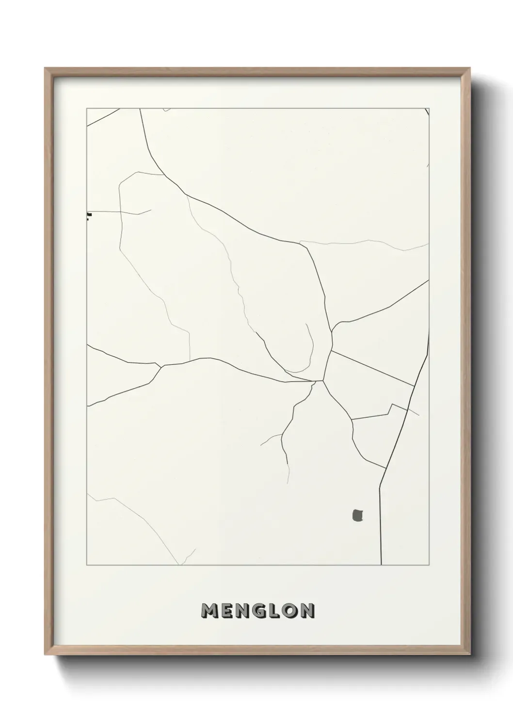 Un poster carte Menglon