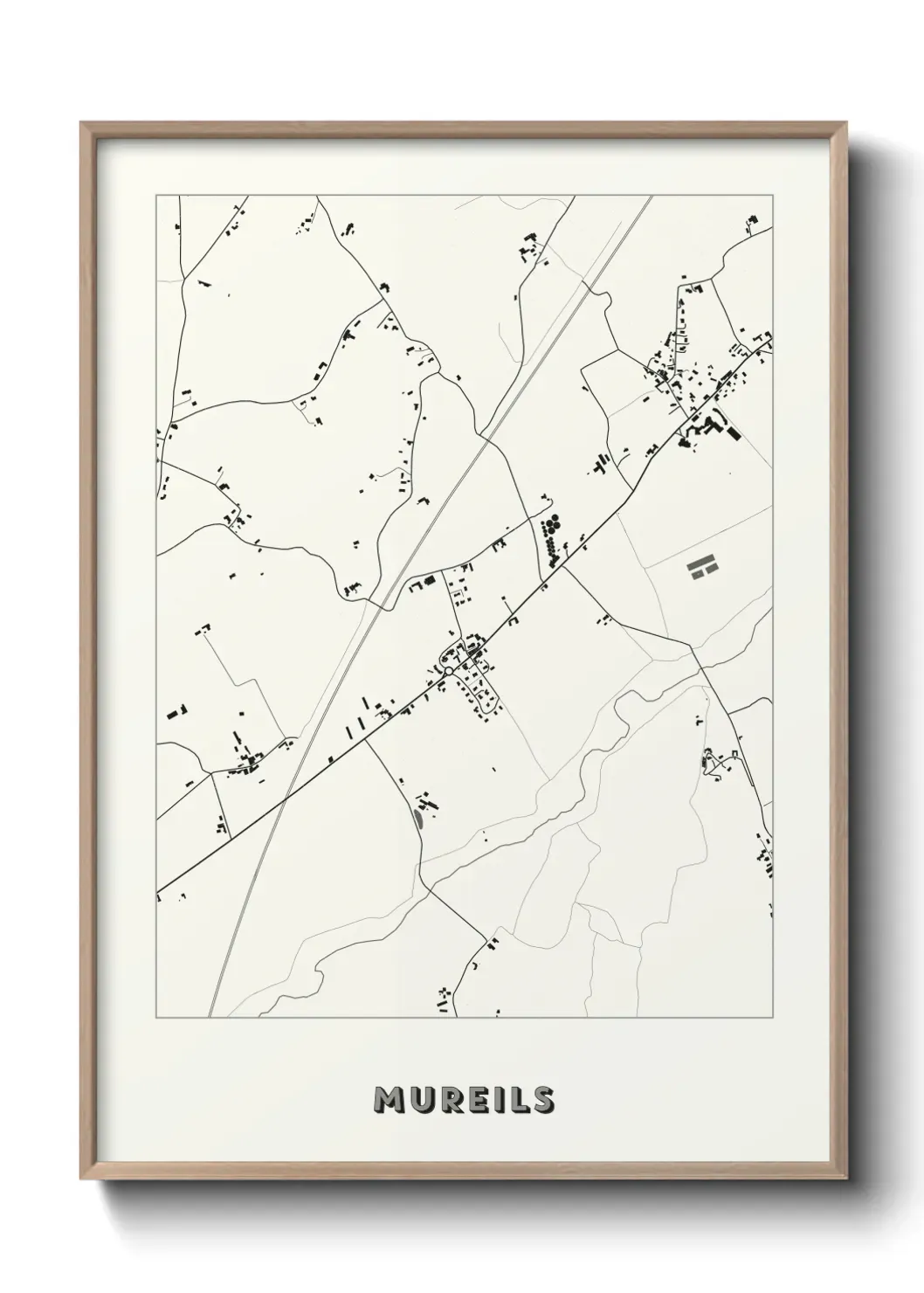 Un poster carte Mureils
