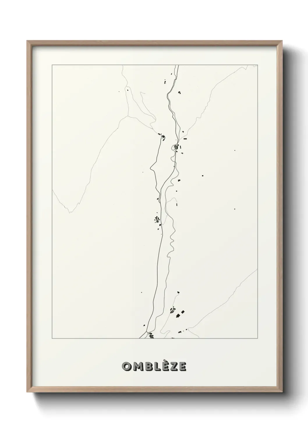 Un poster carte Omblèze