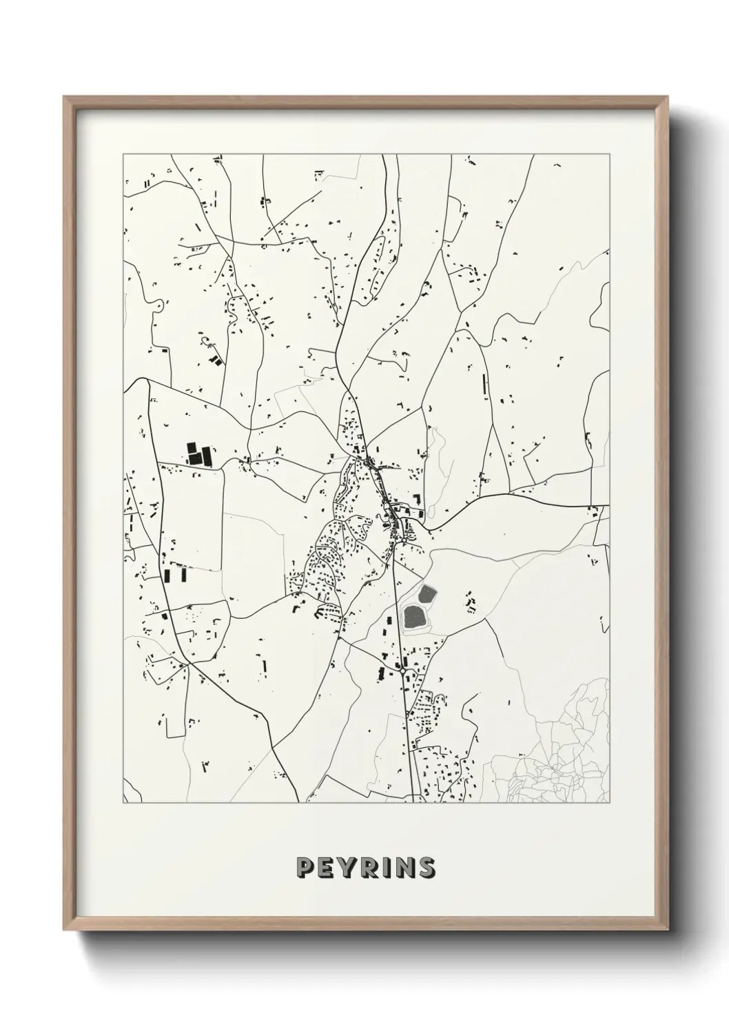 Un poster carte Peyrins