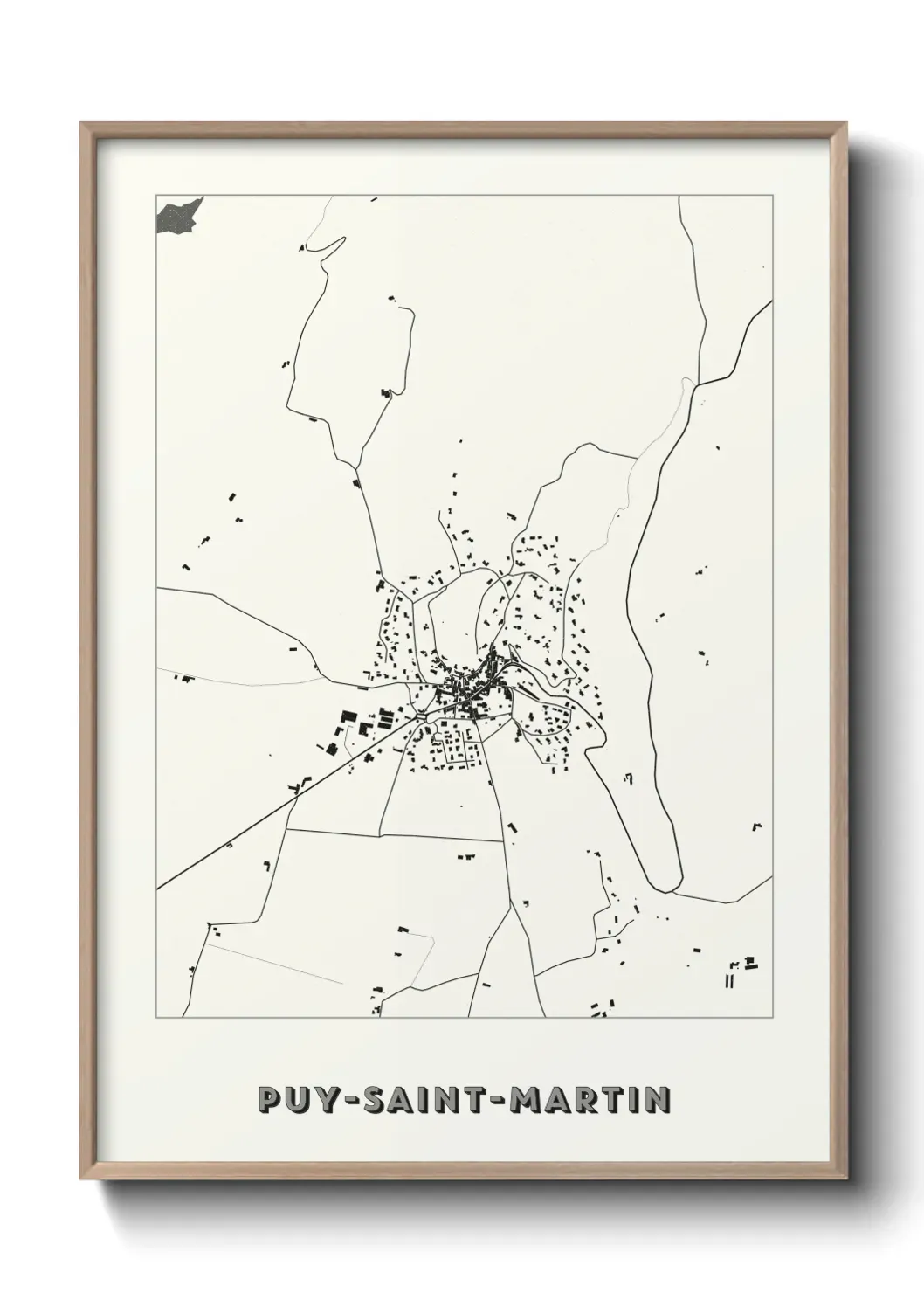 Un poster carte Puy-Saint-Martin