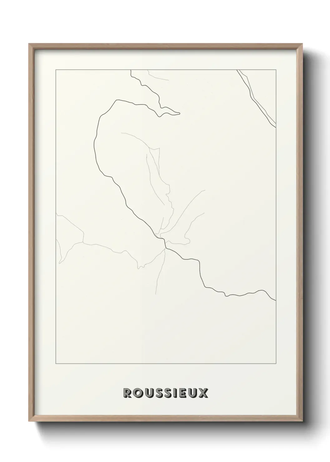 Un poster carte Roussieux