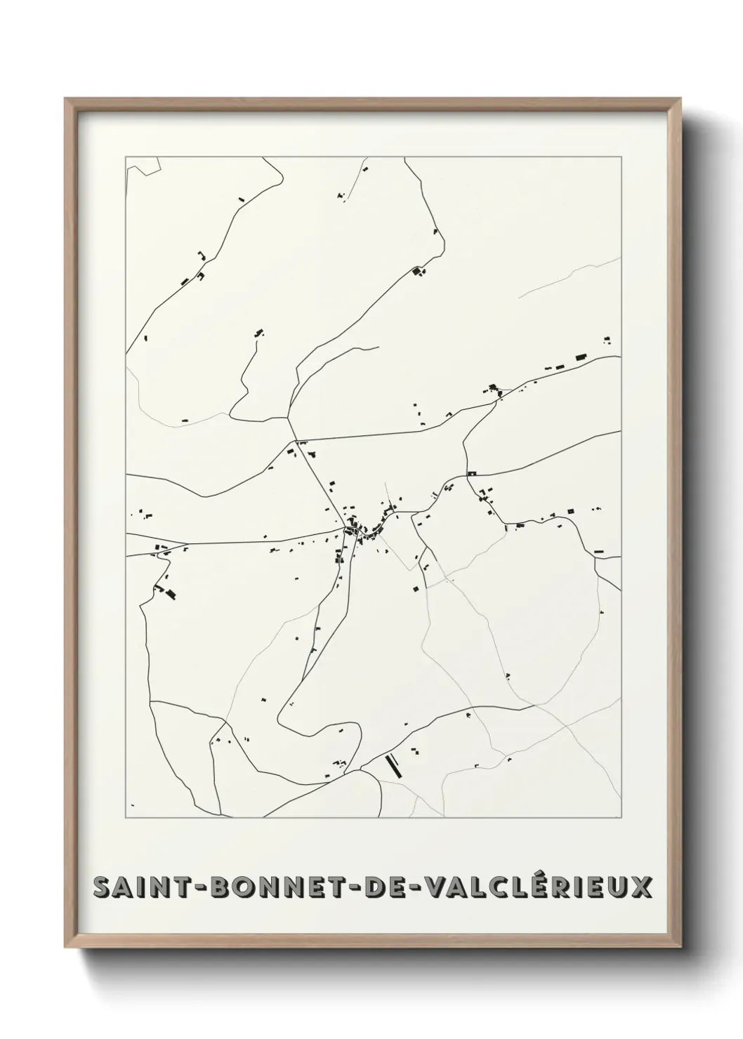Un poster carte Saint-Bonnet-de-Valclérieux