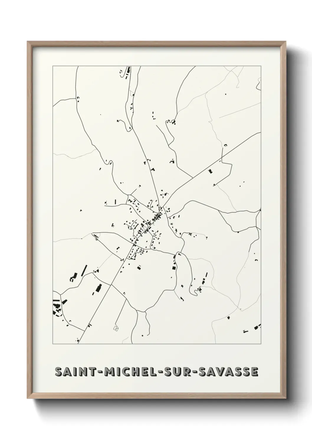 Un poster carte Saint-Michel-sur-Savasse