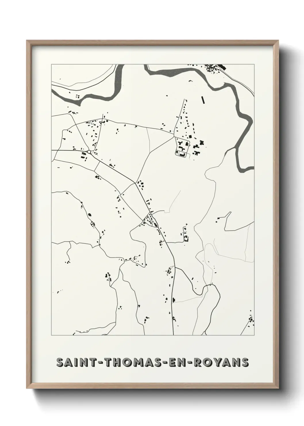 Un poster carte Saint-Thomas-en-Royans