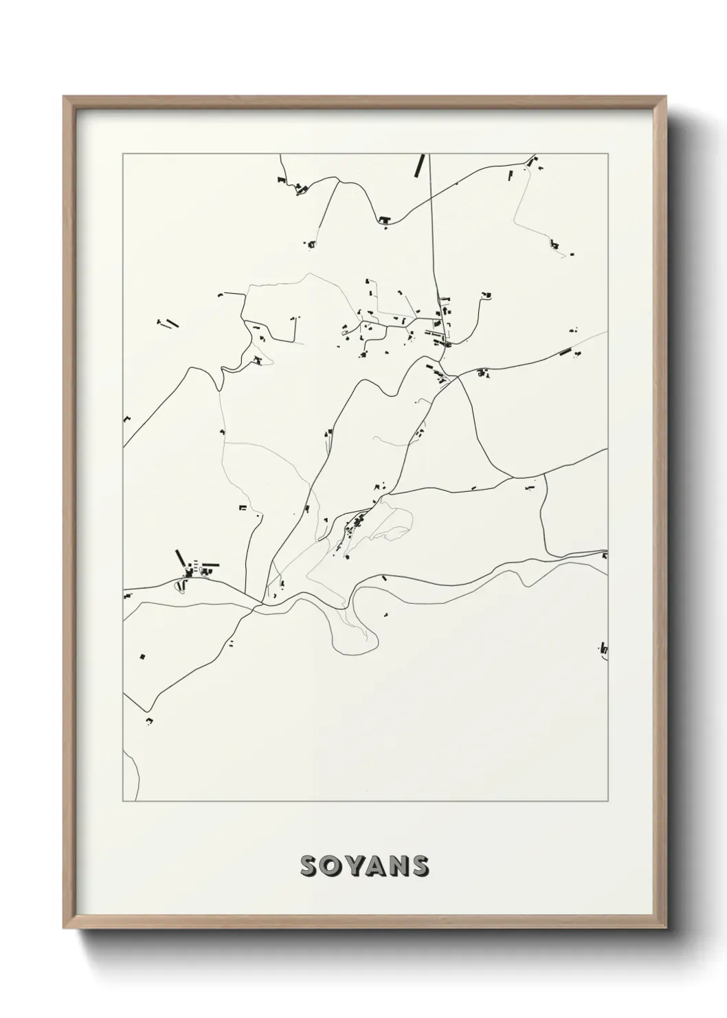 Un poster carte Soyans