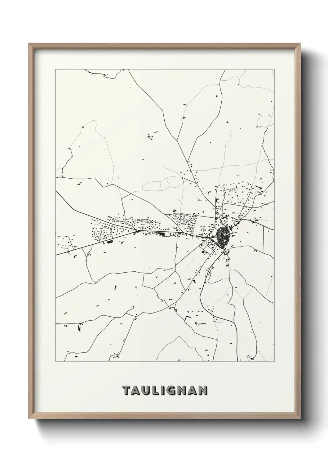 Un poster carte Taulignan