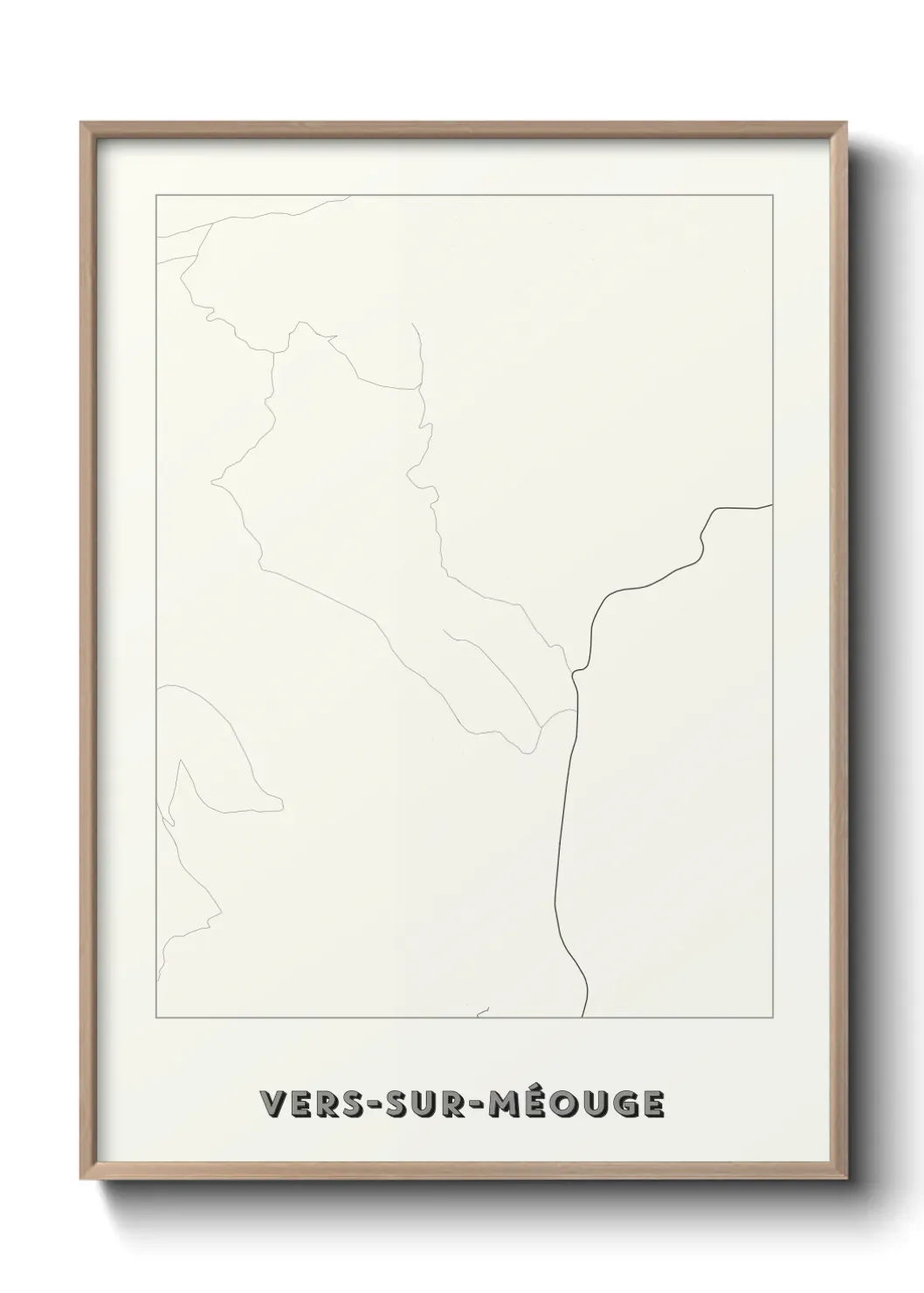 Un poster carte Vers-sur-Méouge