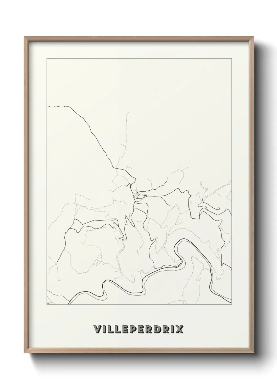 Un poster carte Villeperdrix