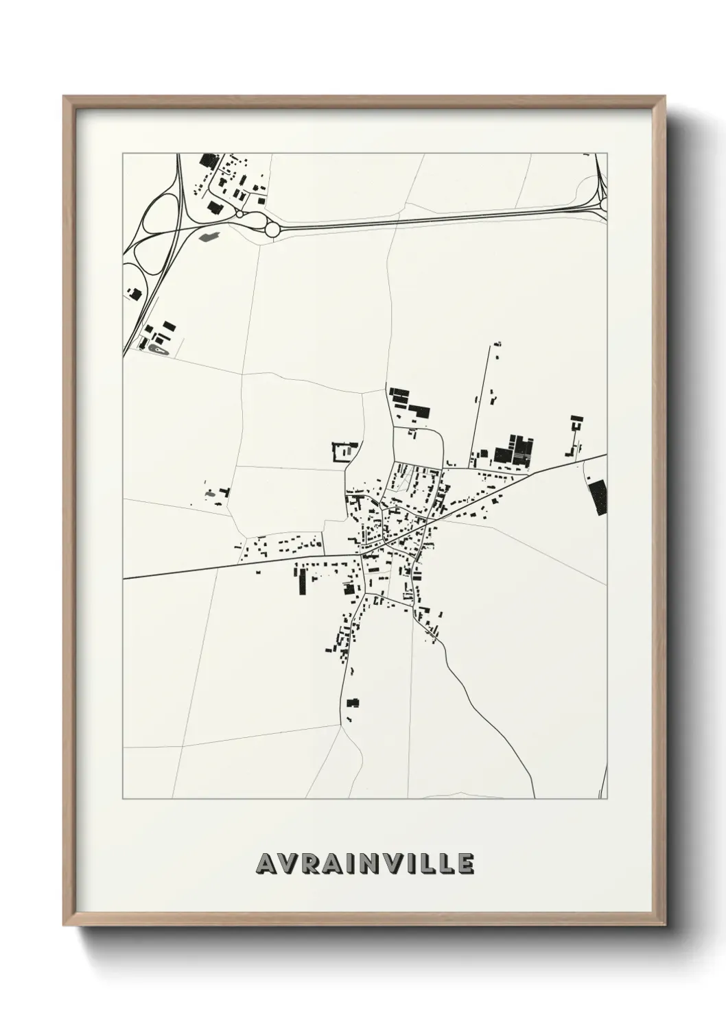 Un poster carte Avrainville