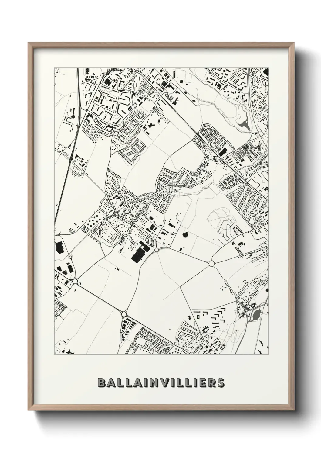 Un poster carte Ballainvilliers