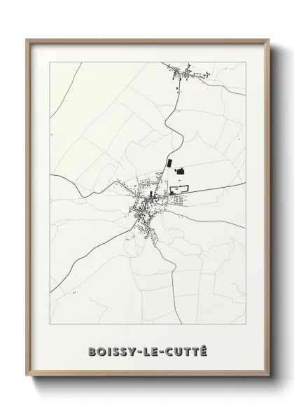 Une affiche de carte sur Boissy-le-Cutté
