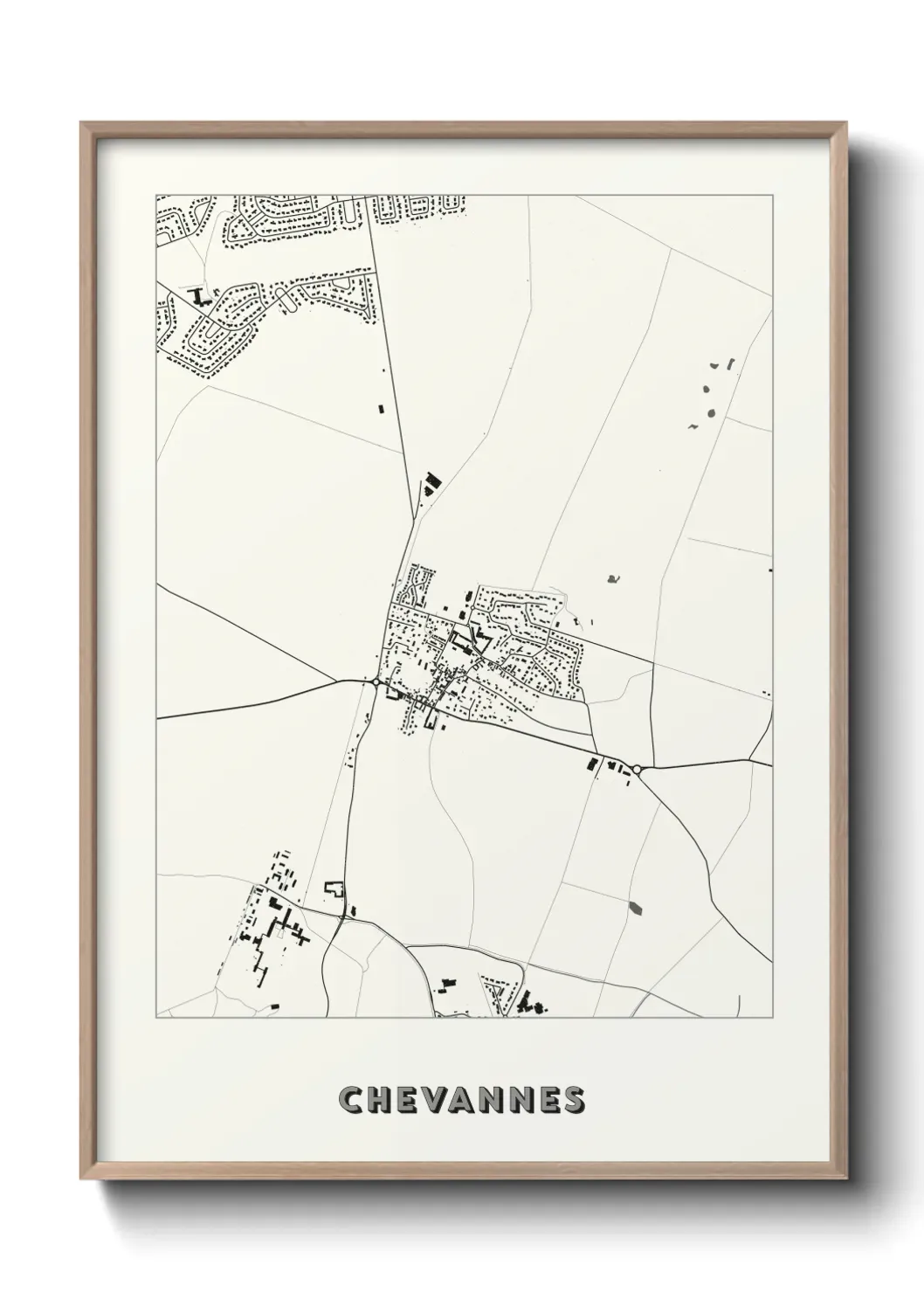 Un poster carte Chevannes