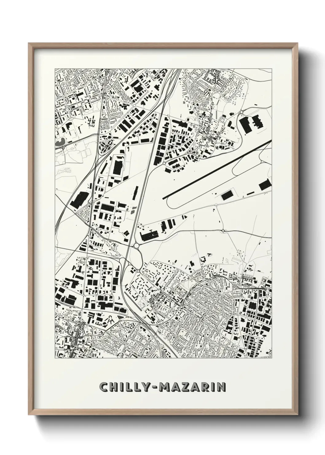 Un poster carte Chilly-Mazarin