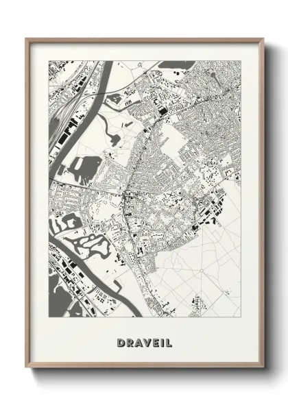 Une affiche de carte sur Draveil