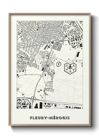 Une affiche de carte sur Fleury-Mérogis