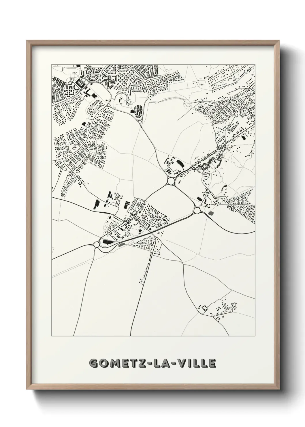 Un poster carte Gometz-la-Ville
